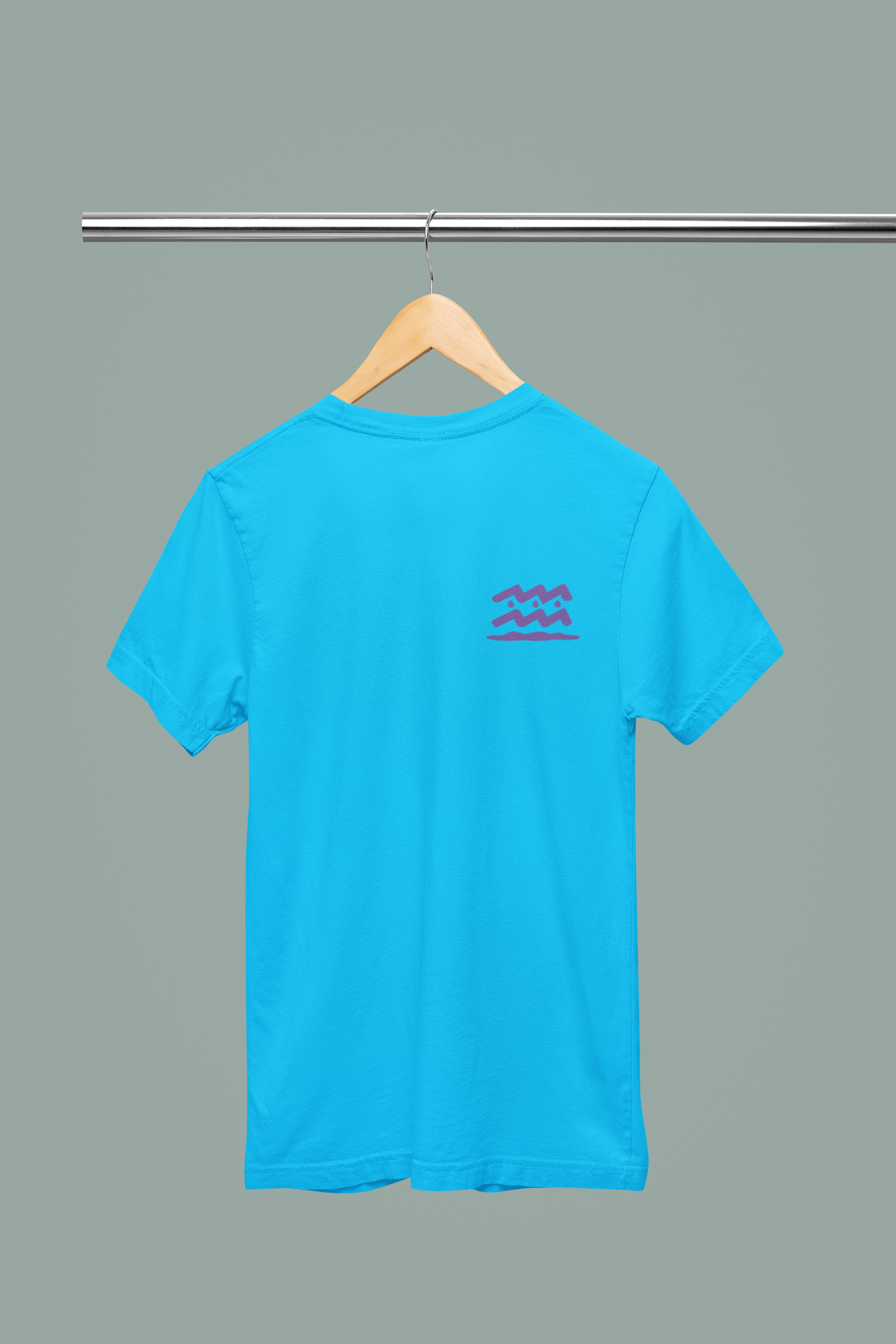 Aquarius Embroidered Zodiac Shirt – Upper Chest | Traversing Levels