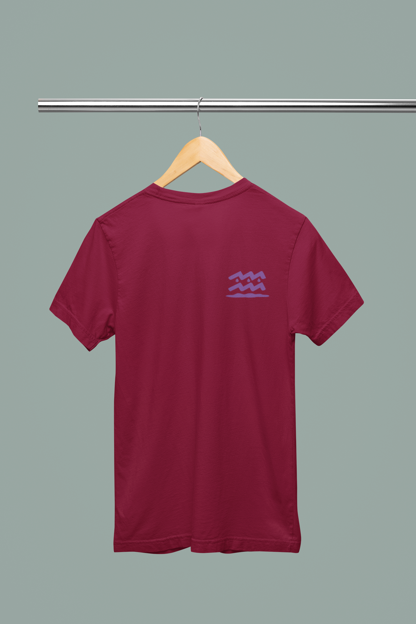 Aquarius Embroidered Zodiac Shirt – Upper Chest | Traversing Levels
