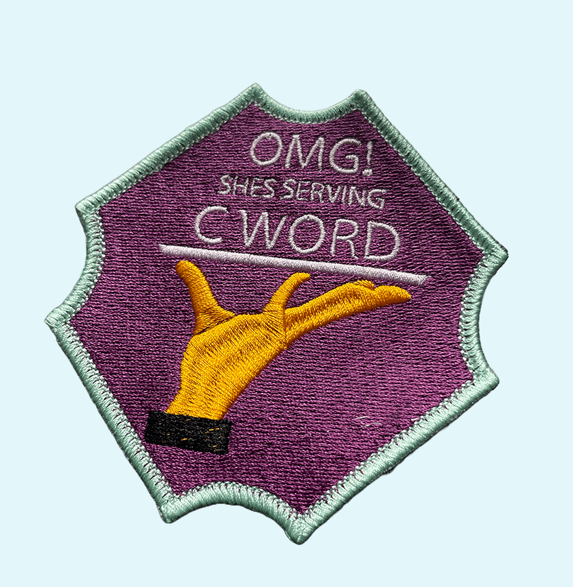 She's Serving Embroidered Iron On Patch | Traversing Levels