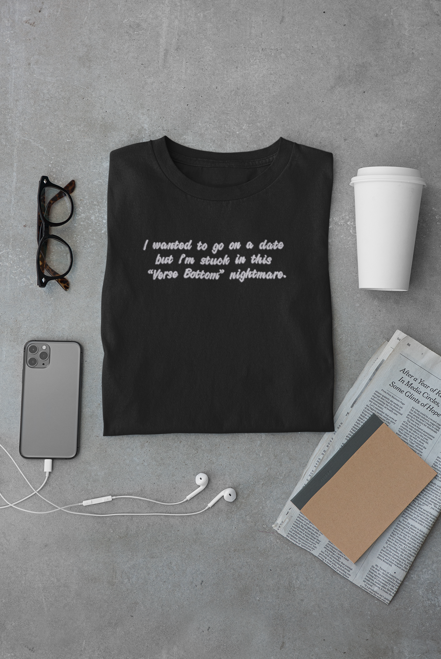 Verse Bottom Nightmare Funny Embroidered T-Shirt | Traversing Levels