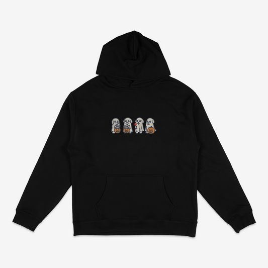 Spooky Ghost Dogs Embroidered Hoodie | Traversing Levels