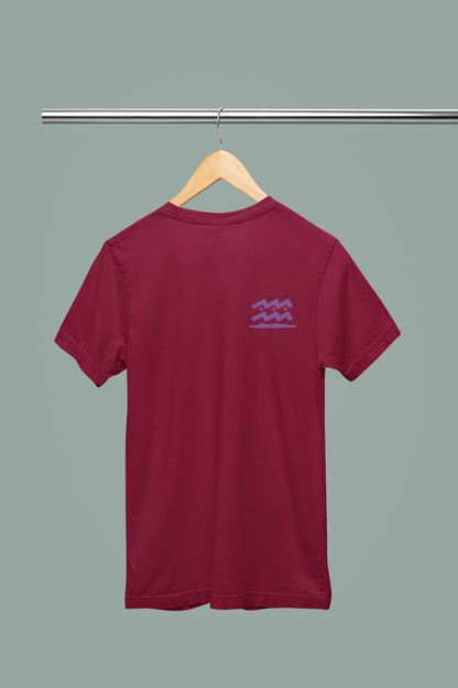 Aquarius Embroidered Zodiac Shirt – Upper Chest | Traversing Levels